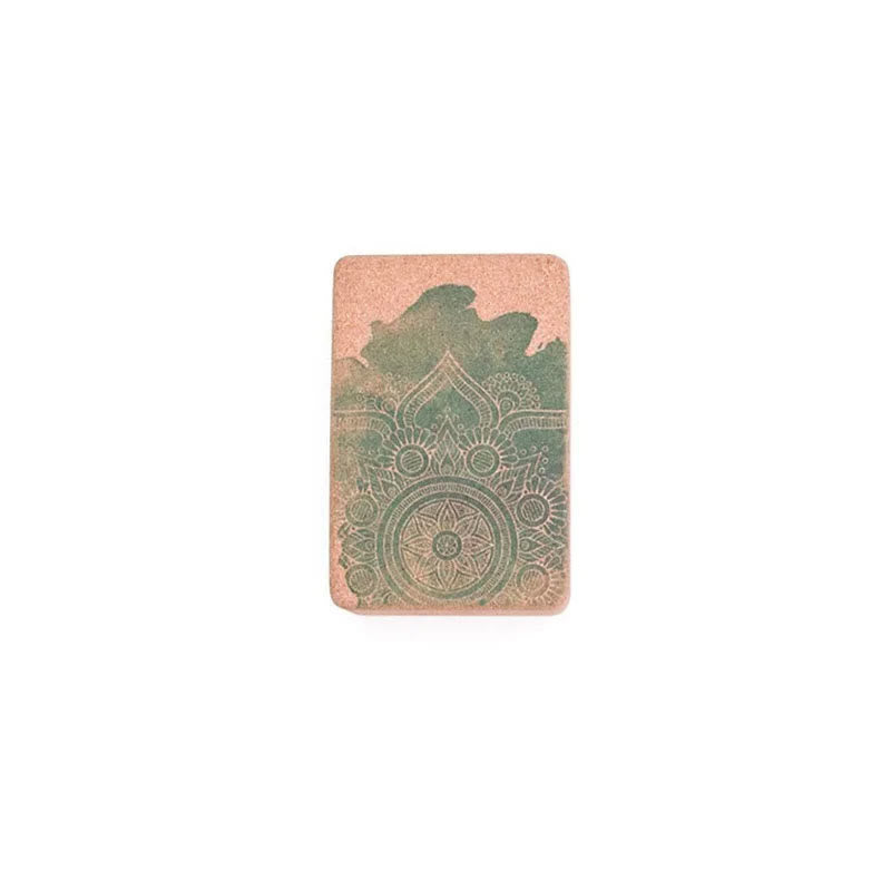Olivenorma Soft Non-Slip Premium Mandala Cork Yoga Block - Style #D - image 9