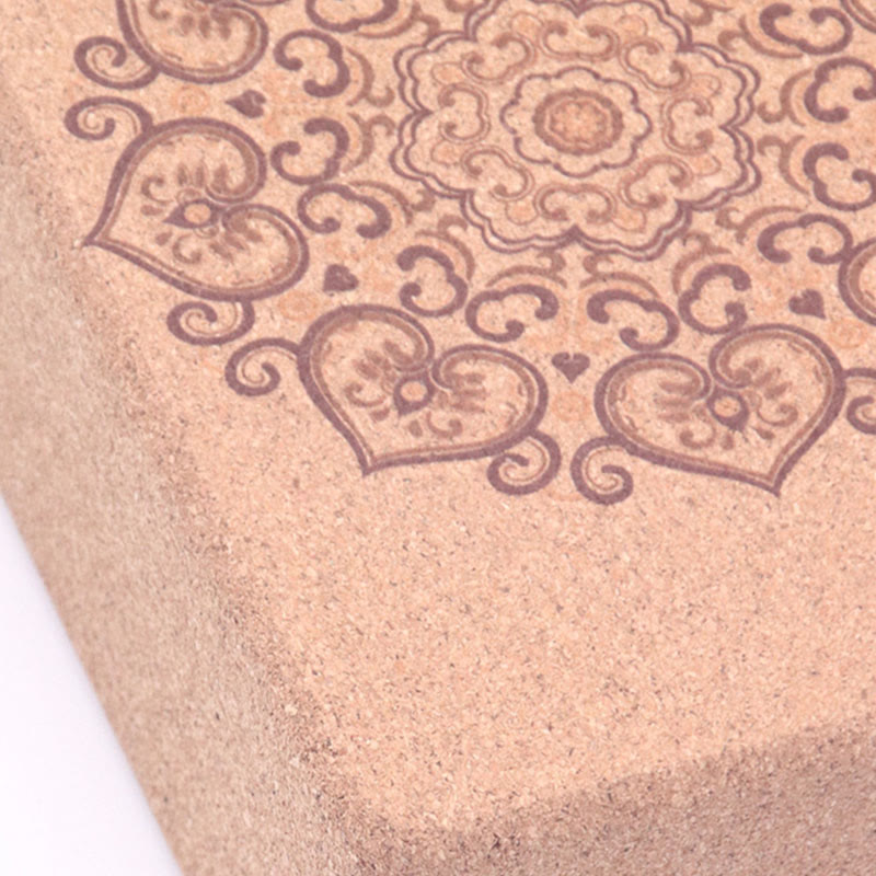 Olivenorma Soft Non-Slip Premium Mandala Cork Yoga Block - image 3