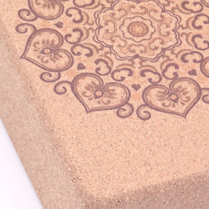 Olivenorma Soft Non-Slip Premium Mandala Cork Yoga Block - image 3