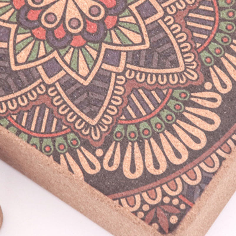 Olivenorma Soft Non-Slip Premium Mandala Cork Yoga Block - image 6