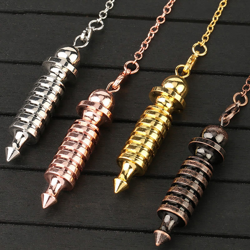 Olivenorma Double ISIS Metal Dowsing Healing Pendulum - image 10