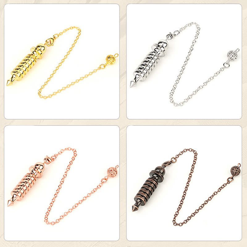 Olivenorma Double ISIS Metal Dowsing Healing Pendulum - image 9