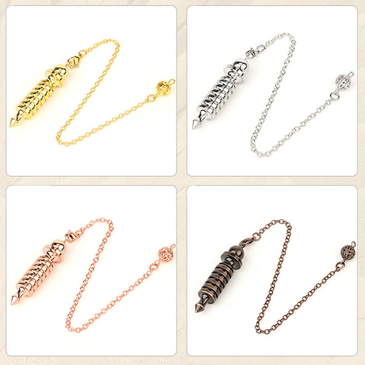 Olivenorma Double ISIS Metal Dowsing Healing Pendulum - image 9