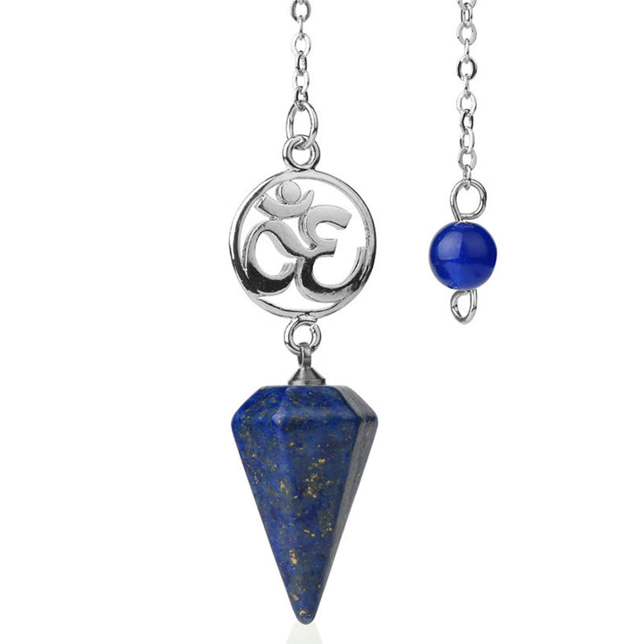 Olivenorma OM Symbol Natural Gemstone Faceted Pendulum - Lapis Lazuli - image 23