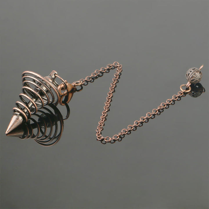 Olivenorma Metal Spiral Reiki Healing Pendulum Chain - Bronze Color - image 1