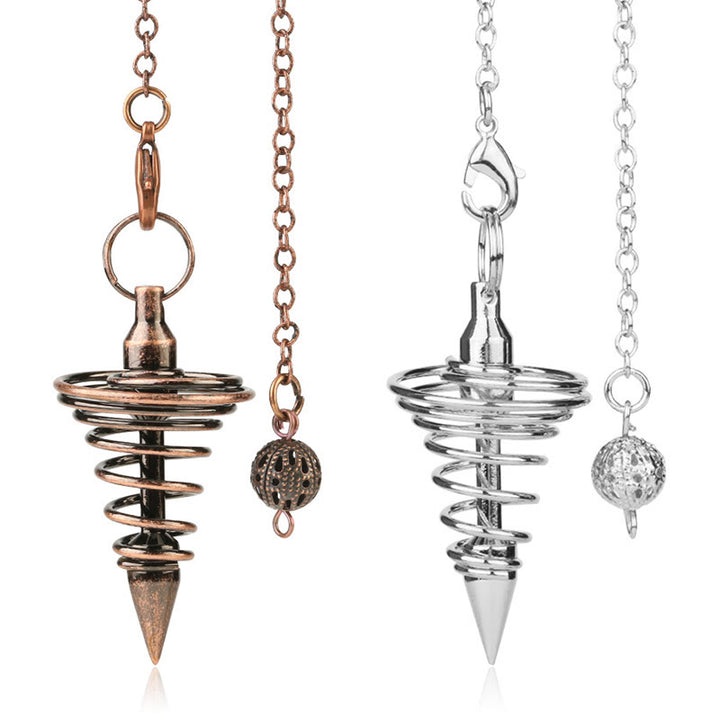 Olivenorma Metal Spiral Reiki Healing Pendulum Chain - image 0