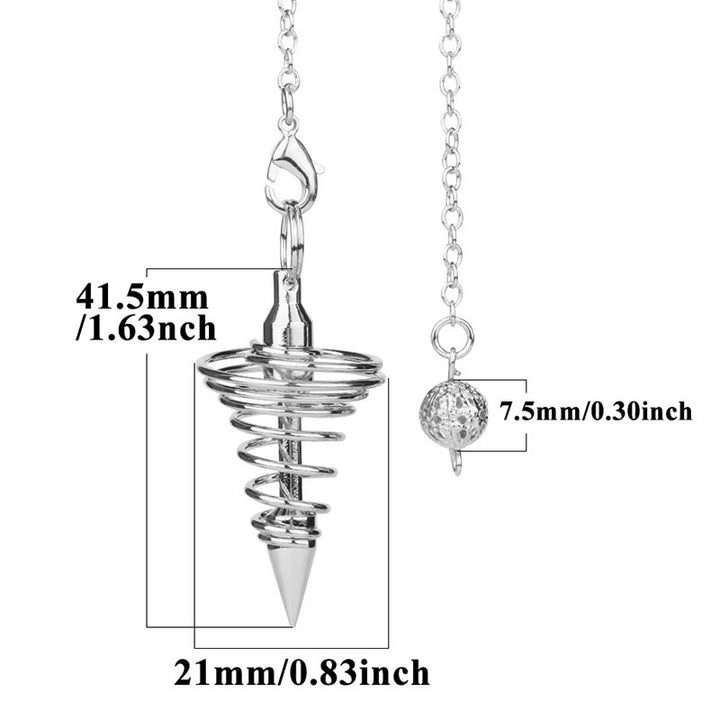 Olivenorma Metal Spiral Reiki Healing Pendulum Chain - image 7