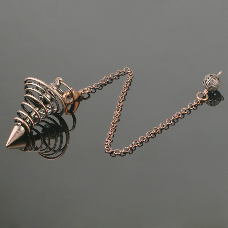 Olivenorma Metal Spiral Reiki Healing Pendulum Chain - Bronze - image 1