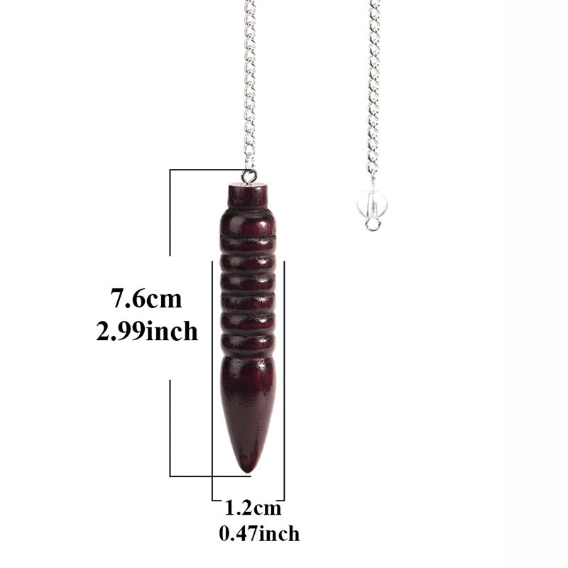 Olivenorma Wooden Drop Healing Pendulum wtih 7 Charka Chain - Style #C - Original Chain - image 3