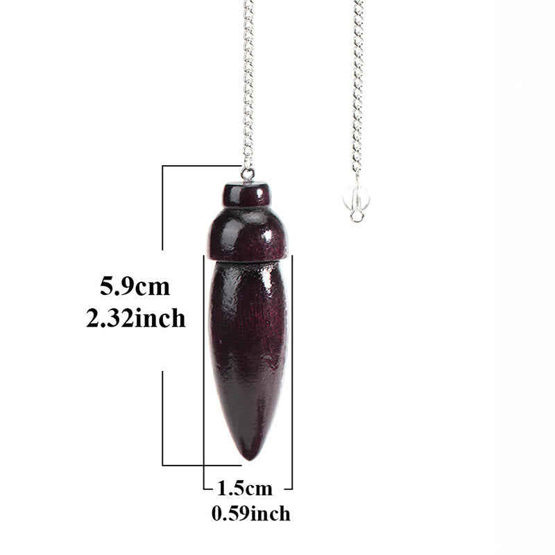 Olivenorma Wooden Drop Healing Pendulum wtih 7 Charka Chain - Style #B - Original Chain - image 2