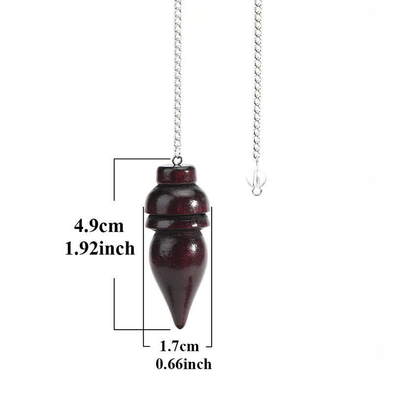 Olivenorma Wooden Drop Healing Pendulum wtih 7 Charka Chain - Style #E - Original Chain - image 5