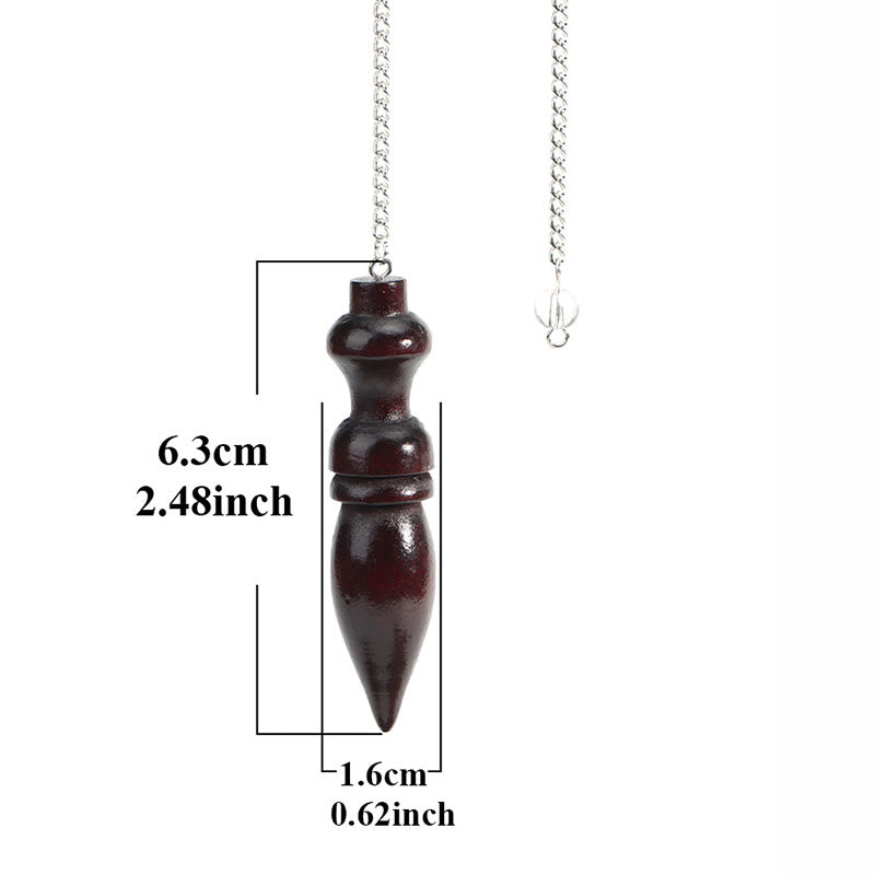 Olivenorma Wooden Drop Healing Pendulum wtih 7 Charka Chain - image 1