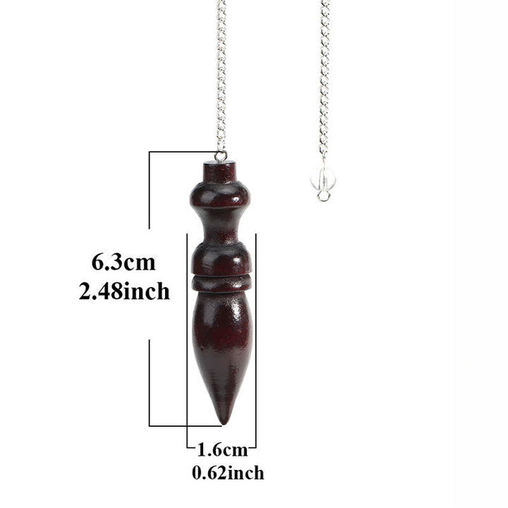Olivenorma Wooden Drop Healing Pendulum wtih 7 Charka Chain - image 1