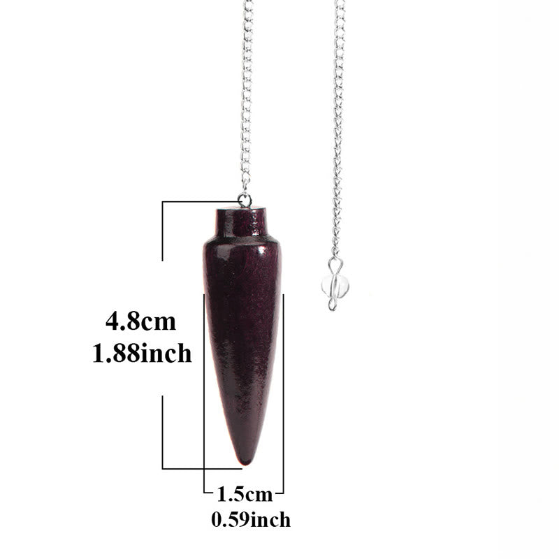 Olivenorma Wooden Drop Healing Pendulum wtih 7 Charka Chain - Style #D - Original Chain - image 4
