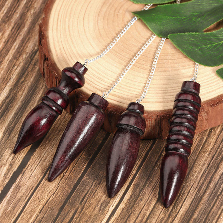 Olivenorma Wooden Drop Healing Pendulum wtih 7 Charka Chain - image 13