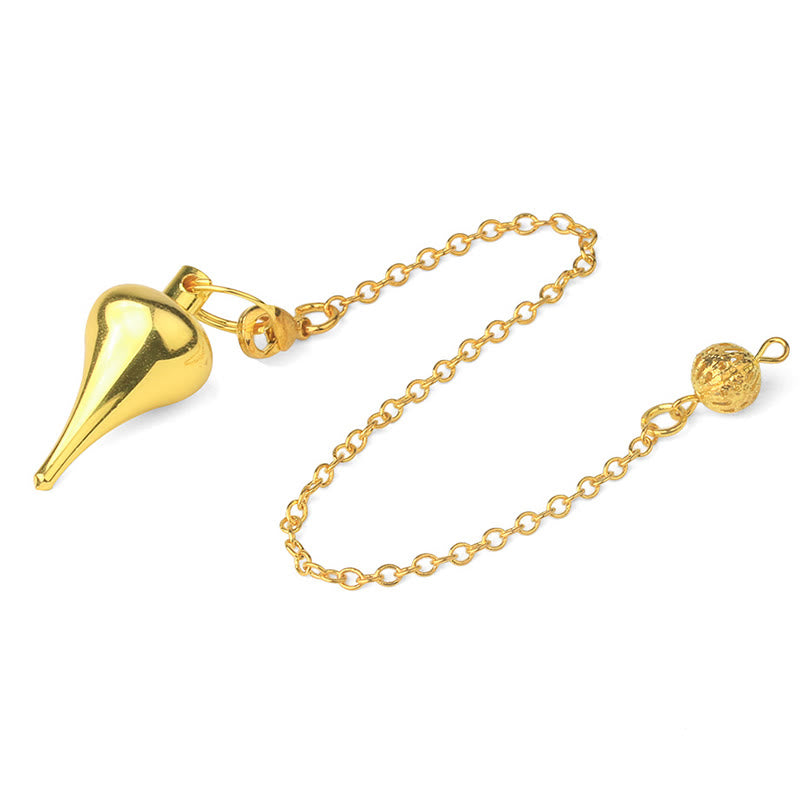 Olivenorma Metal Water Drop Healing Divination Pendulum - Gold - image 2