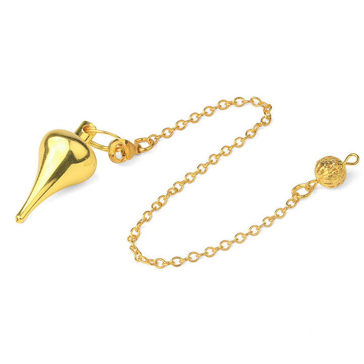 Olivenorma Metal Water Drop Healing Divination Pendulum - Gold - image 2