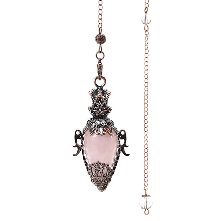 Olivenorma Natural Crystal Waterdrop-Shaped Dowsing Divination Healing Gemstone Pendulum - image 26