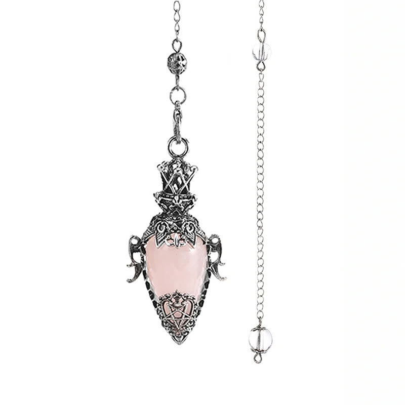 Olivenorma Natural Crystal Waterdrop-Shaped Dowsing Divination Healing Gemstone Pendulum - image 27