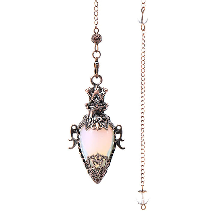 Olivenorma Natural Crystal Waterdrop-Shaped Dowsing Divination Healing Gemstone Pendulum - image 17