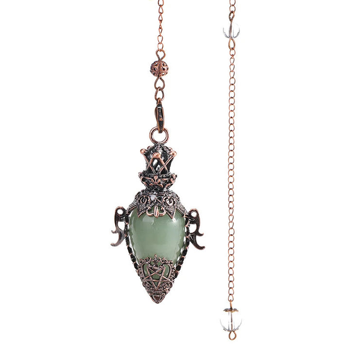 Olivenorma Natural Crystal Waterdrop-Shaped Dowsing Divination Healing Gemstone Pendulum - image 11