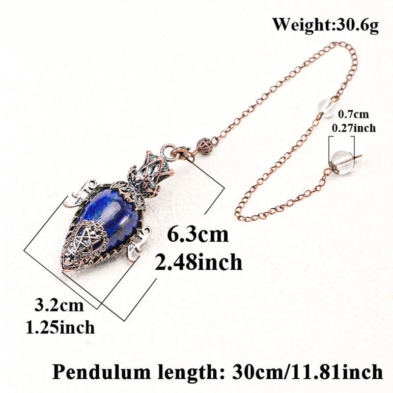 Olivenorma Natural Crystal Waterdrop-Shaped Dowsing Divination Healing Gemstone Pendulum - image 29