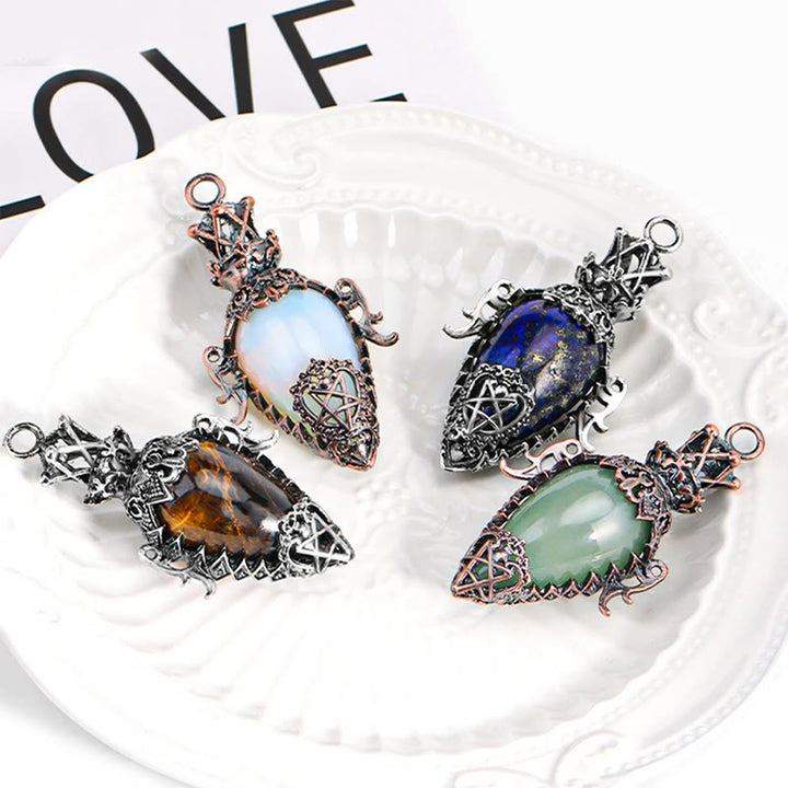 Olivenorma Natural Crystal Waterdrop-Shaped Dowsing Divination Healing Gemstone Pendulum - image 30