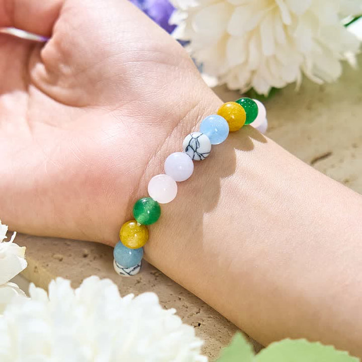 Olivenorma 8mm Multicolor Natural Stone Beaded Bracelet - image 1