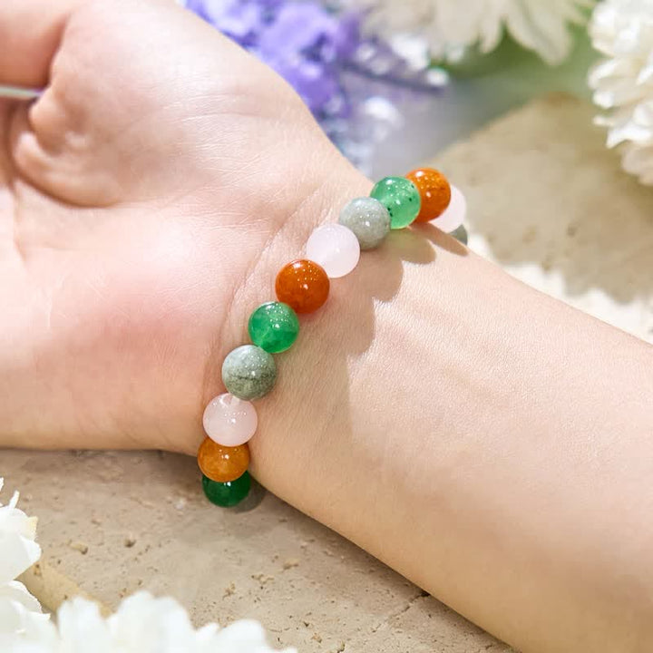 Olivenorma 8mm Multicolor Natural Stone Labradorite Beaded Bracelet - image 1