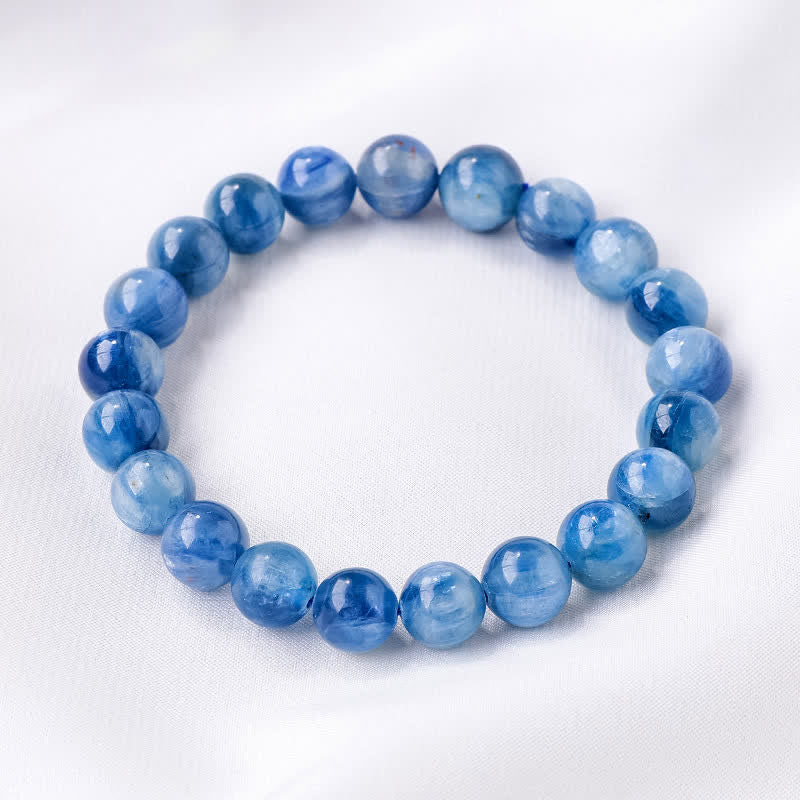 Olivenorma 8/9mm Natural Kyanite Beaded Bracelet - 9mm - image 0