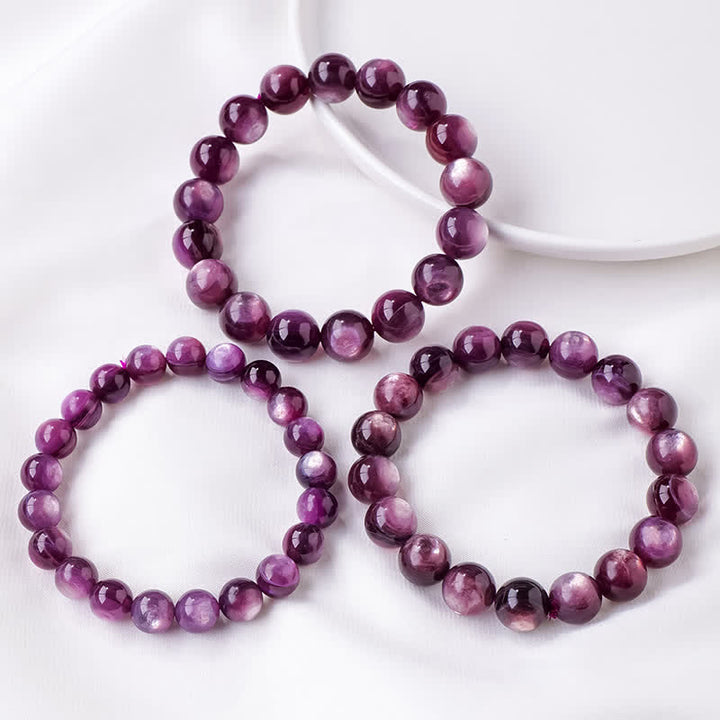 Olivenorma 9/12mm Natural Amethyst Beaded Bracelet - image 2