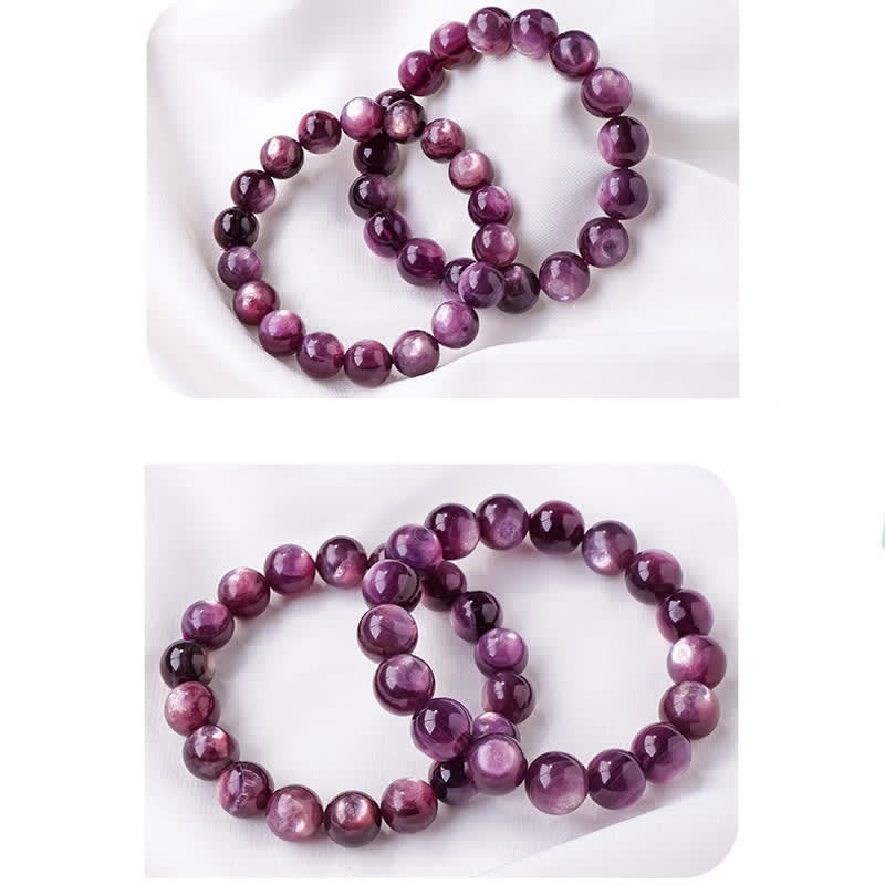 Olivenorma 9/12mm Natural Amethyst Beaded Bracelet - image 5