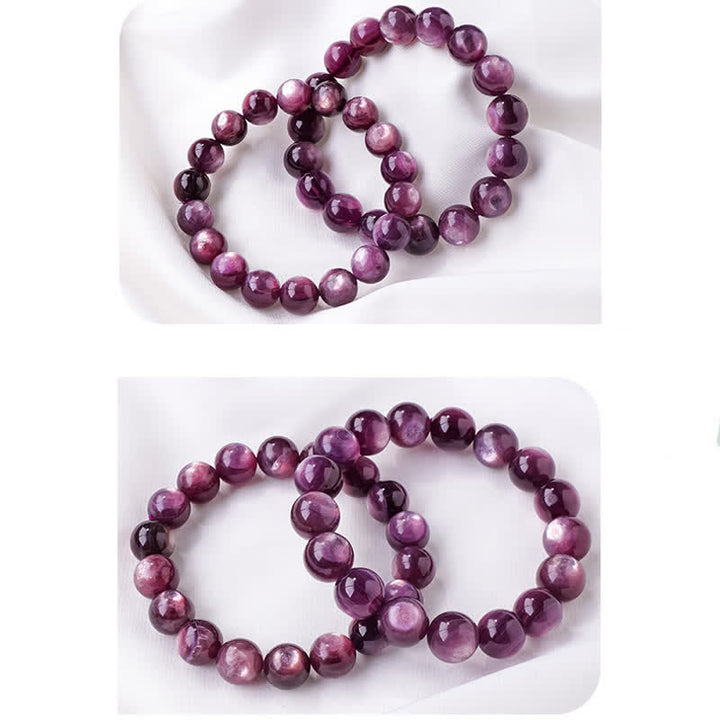 Olivenorma 9/12mm Natural Amethyst Beaded Bracelet - image 5