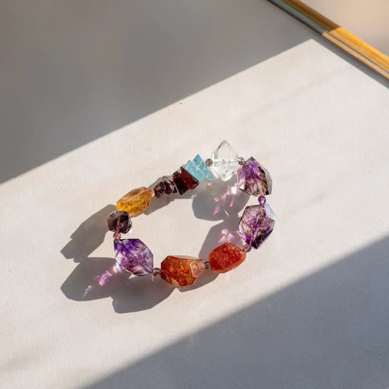 Olivenorma Natural Super Seven Crystal Beaded Bracelet - image 1