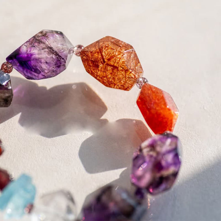 Olivenorma Natural Super Seven Crystal Beaded Bracelet - image 3