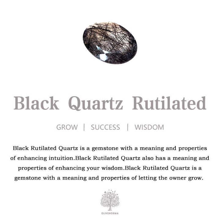 Olivenorma Black Quartz Rutilated Beaded Bracelet - image 9