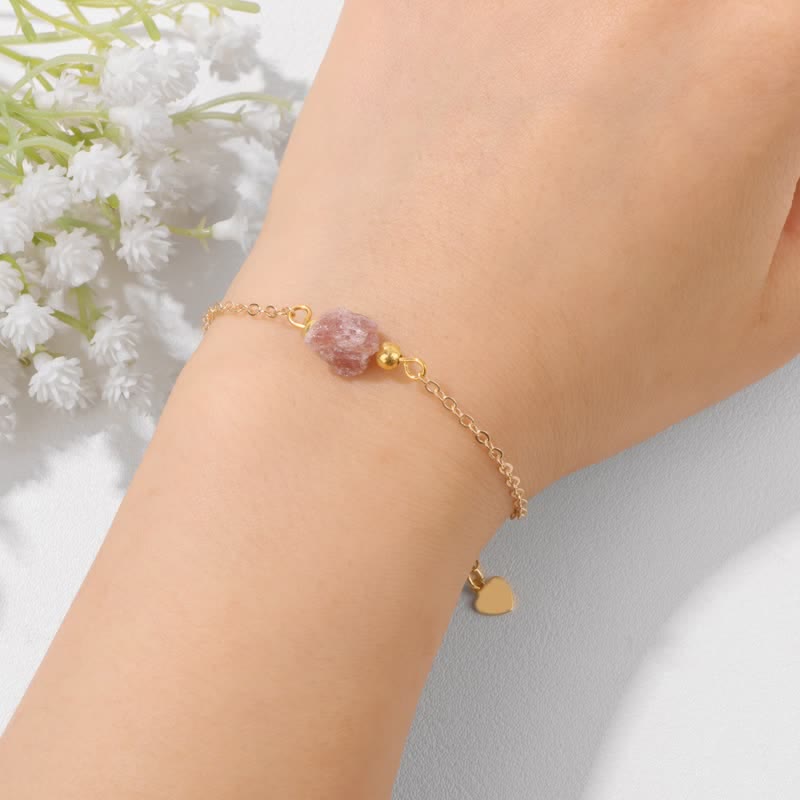 Olivenorma Natural Irregular Rough Stone Pendant Card Bracelet - image 1