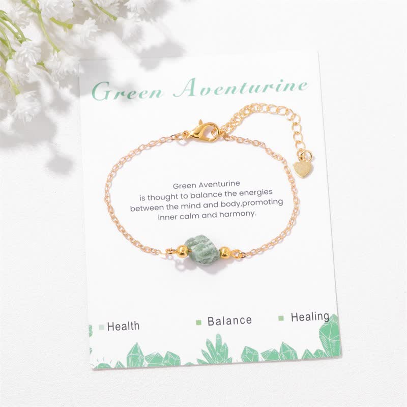 Olivenorma Natural Irregular Rough Stone Pendant Card Bracelet - image 19