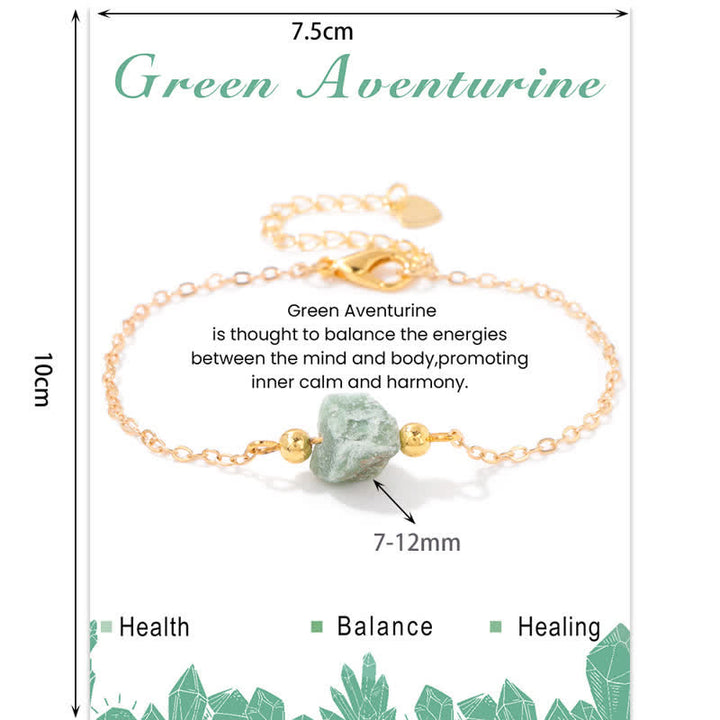 Olivenorma Natural Irregular Rough Stone Pendant Card Bracelet - image 21