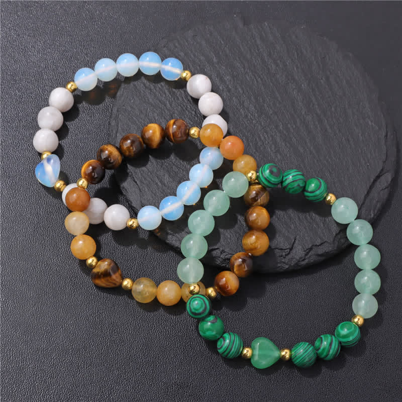 Olivenorma Natural Stone Heart Beaded Bracelet - image 24