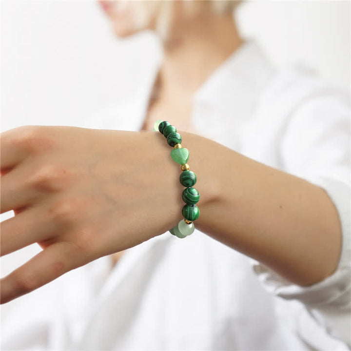 Olivenorma Natural Stone Heart Beaded Bracelet - image 5