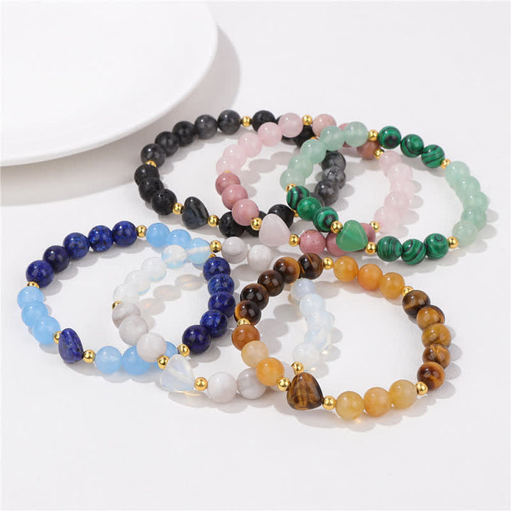 Olivenorma Natural Stone Heart Beaded Bracelet - image 22