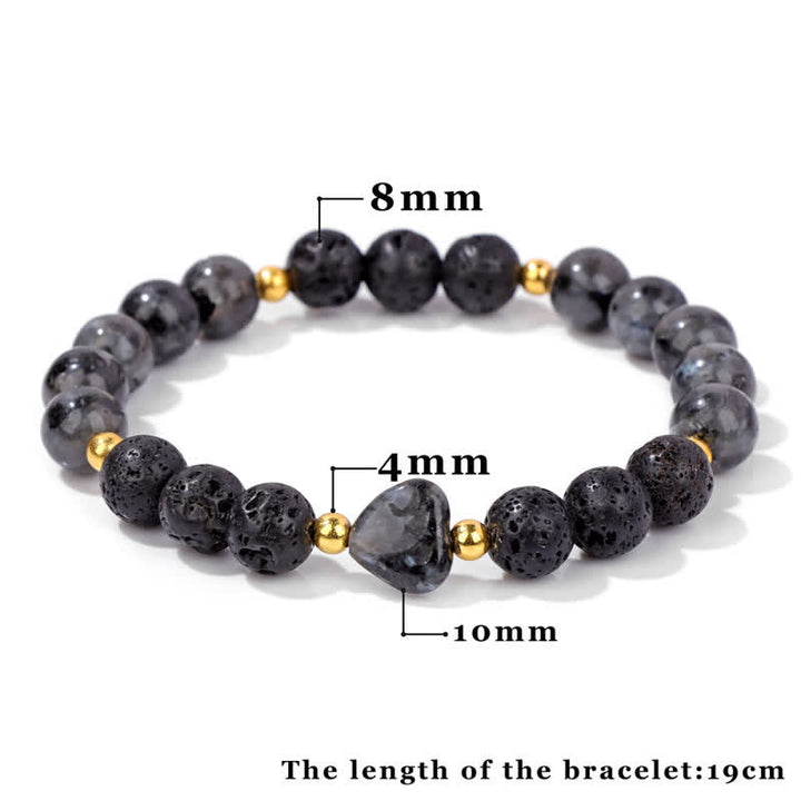 Olivenorma Natural Stone Heart Beaded Bracelet - image 21