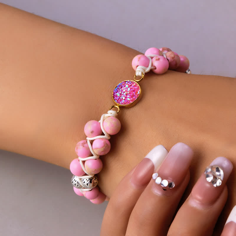 Olivenorma Natural Emperor Stone Braided Double Bracelet - image 18