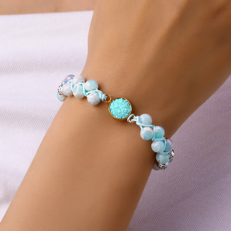 Olivenorma Natural Emperor Stone Braided Double Bracelet - image 1