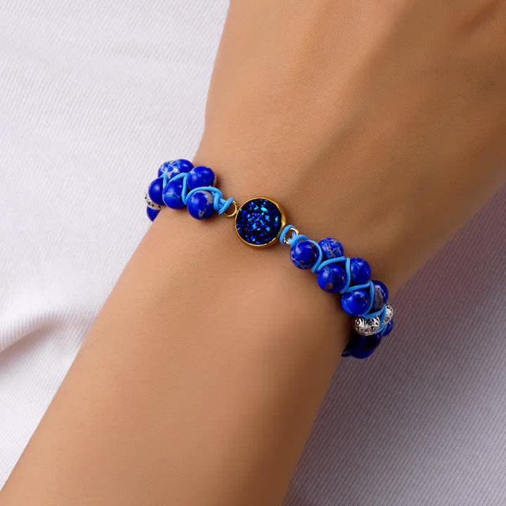 Olivenorma Natural Emperor Stone Braided Double Bracelet - image 7