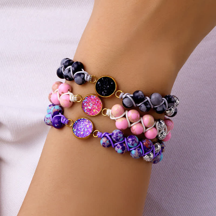 Olivenorma Natural Emperor Stone Braided Double Bracelet - image 25