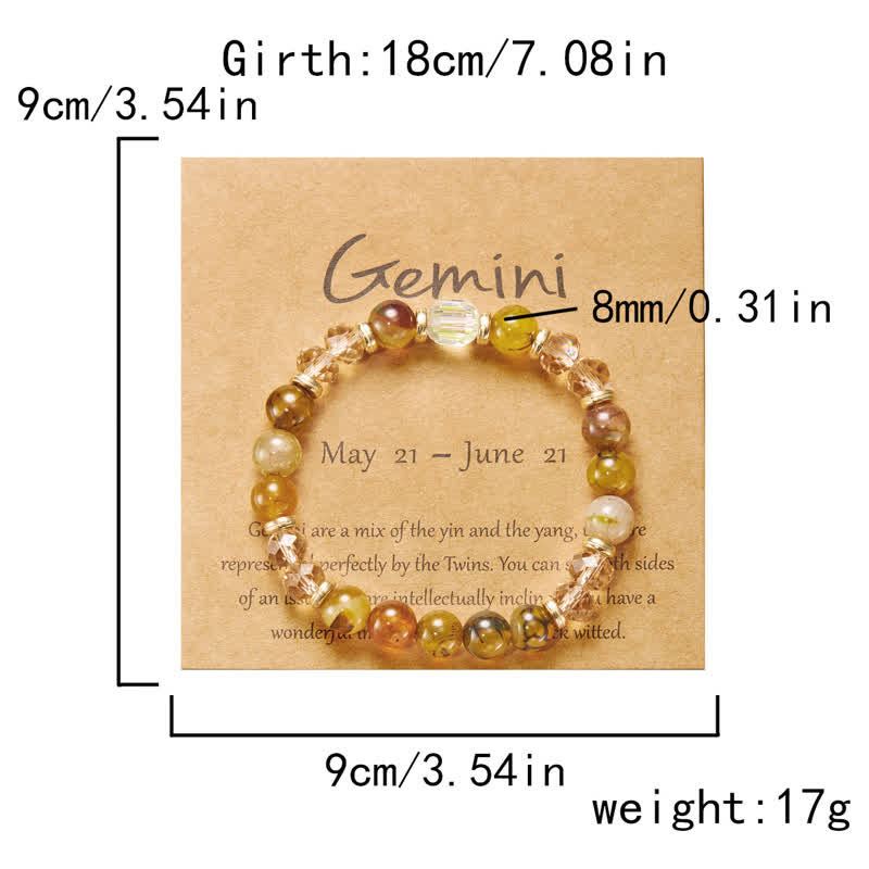 Olivenorma Colorful Natural Stone Crystal Twelve Zodiac Bracelet - image 6