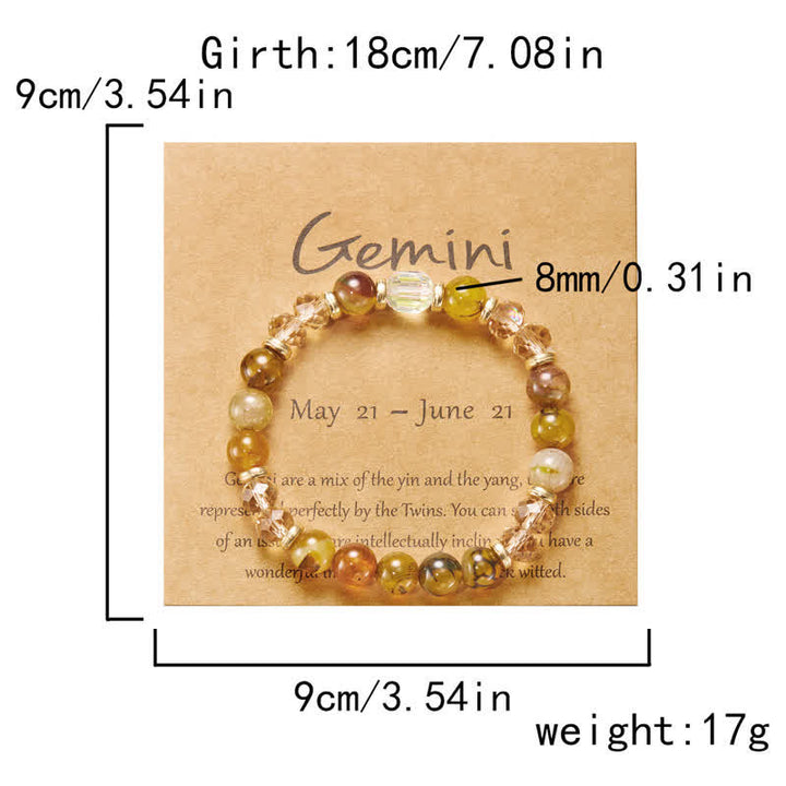 Olivenorma Colorful Natural Stone Crystal Twelve Zodiac Bracelet - image 6