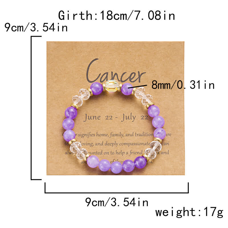 Olivenorma Colorful Natural Stone Crystal Twelve Zodiac Bracelet - image 10